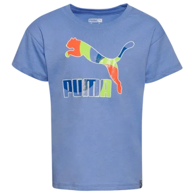 Puma Kids' Girls Preschool   Rainbow Logo T-shirt In Purple