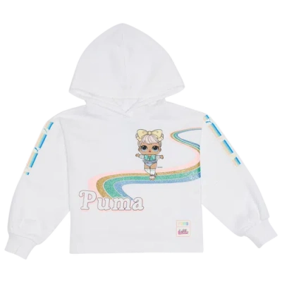 Puma Kids' Girls  Lol Dawn Fleece Hoodie In White/multi