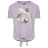 Puma Girls  Butterfly Knot T-shirt In Purple