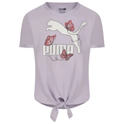 PUMA GIRLS PUMA PUMA BUTTERFLY KNOT T-SHIRT