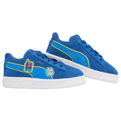 Puma Girls   Suede Paw Patrol Chase Ac In Clyde Royal/racing Blue/pele Yellow