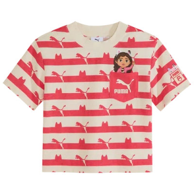 Puma Kids' Girls   X Gabby's Dollhouse S/s Fashion T-shirt In Pink/purple