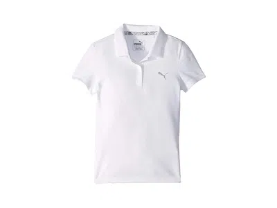 Puma Golf Essential Polo (little Kids/big Kids) Girl's Clothing Bright White : Md (8-10 Big Kid), Polyester