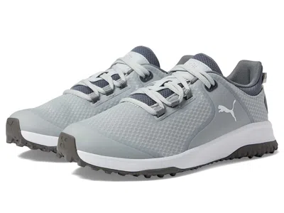 Puma Golf Fusion Grip Golf Shoes Men's Shoes High-rise/puma Silver/quiet Shade: 10.5 D - Medium, Textile/synth In Animal Print