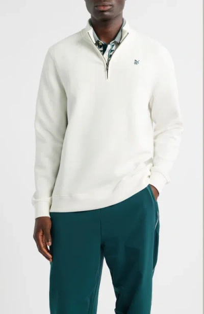 Puma Golf X Reigning Champ Cloudspun Fleece Quarter Zip Pullover In White