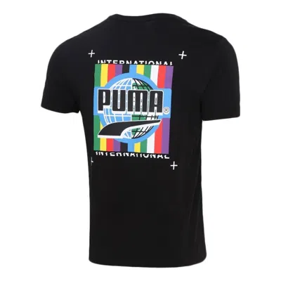 Puma Graffiti Photo Print Short Sleeve T-shirt 'black Blue Red'