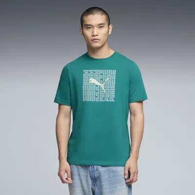 Puma Graphic Box T-shirt Us Men In Green