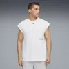 Puma Graphic Cutoff Tank Top Men In White