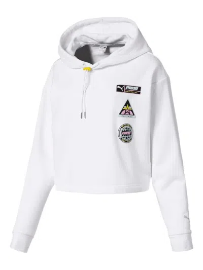 Puma Graphic Hoodie In White