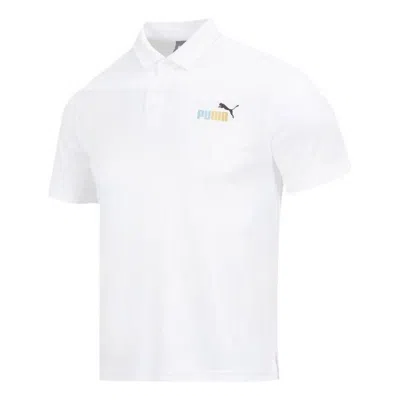 Puma Graphic Logo Polo Shirt 'white'