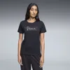 Puma Graphic Logo T-shirt Women In Black