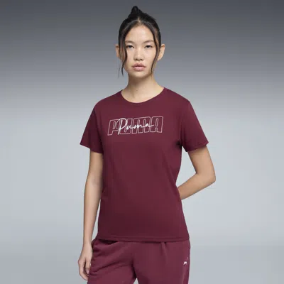 Puma Graphic Logo T-shirt Women In Red