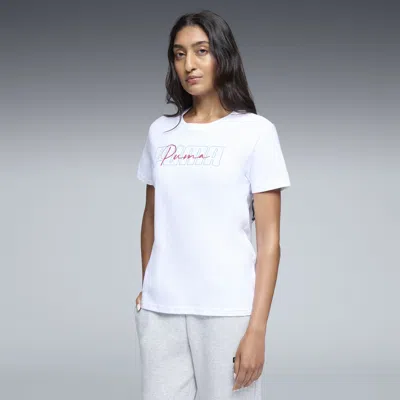 Puma Graphic Logo T-shirt Women In White