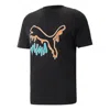 Puma Graphic Melted Cat T-shirt 'black'