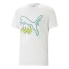 Puma Graphic Melted Cat T-shirt 'white'