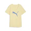 Puma Graphic Pebble V-neck T-shirt Women In Gold