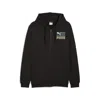 Puma Graphic Repeat Fz Hoodie Men In Black