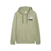 Puma Graphic Repeat Fz Hoodie Men In Green