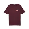 Puma Graphic Small Box T-shirt Us Men In Burgundy