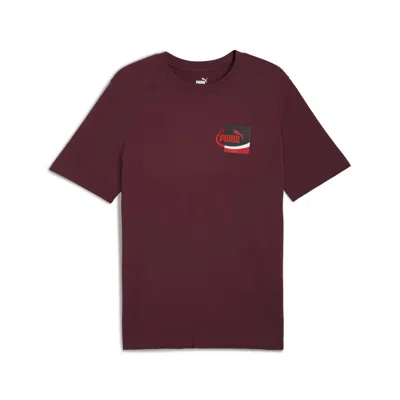 Puma Graphic Small Box T-shirt Us Men In Burgundy