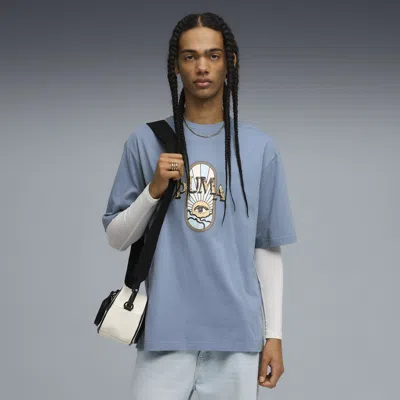 Puma Graphic T-shirt Men In Blue