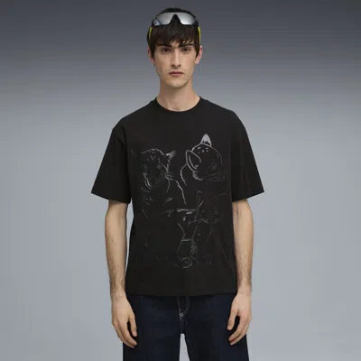 Puma Graphic T-shirt Men In Black