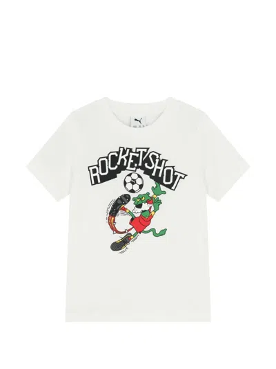 Puma Kids' Graphic T-shirt In White