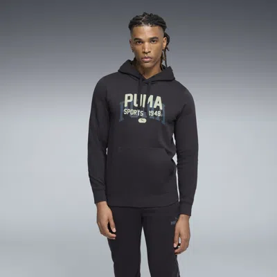 Puma Graphic Varsity Hoodie Men In Black