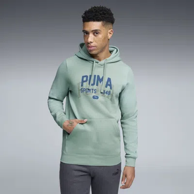 Puma Graphic Varsity Hoodie Men In Green