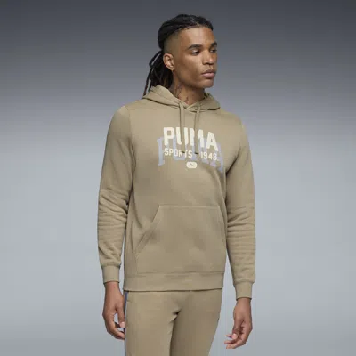 Puma Graphic Varsity Hoodie Men In Brown