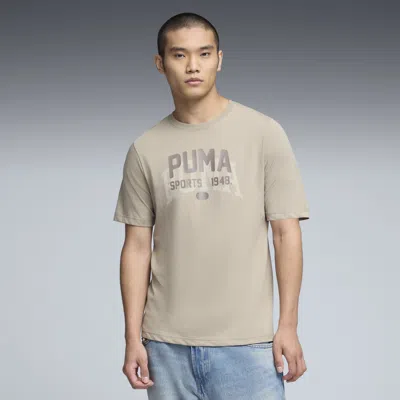 Puma Graphic Varsity T-shirt Men In Neutral