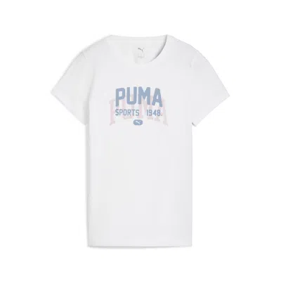Puma Graphic Varsity T-shirt Women In White