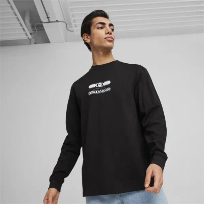 Puma Graphics Aerodynamik Men's Long Sleeve T-shirt In Black