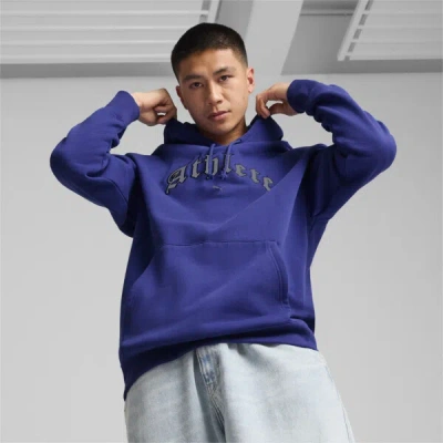 Puma Graphics "athlete" Hoodie Men In Brown