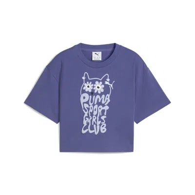 Puma Kids' Graphics Short Length T-shirt Ii In Blue