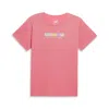 Puma Graphics Block Letters Women's T-shirt In Red