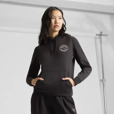 Puma Graphics Emblem Hoodie Fl In Black