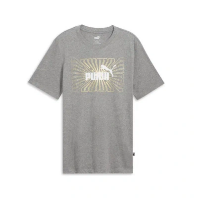 Puma Graphics Foil Men's T-shirt In Medium Gray Heather