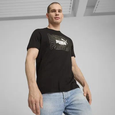 Puma Graphics Foil T-shirt Men In Black