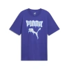 Puma Graphics Frozen Cat Men's T-shirt In Lapis Lazuli