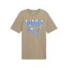 Puma Graphics Frozen Cat Men's T-shirt In Oak Branch