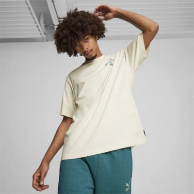 Puma Graphics Grow Playful T-shirt Men In Alpine Snow