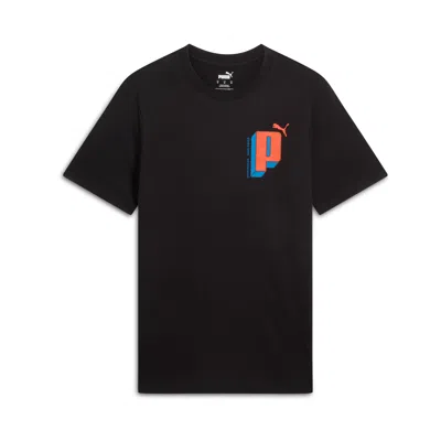 Puma Graphics Letter T-shirt In Black