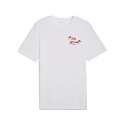 Puma Graphics Lv Cowboy T-shirt Men In White