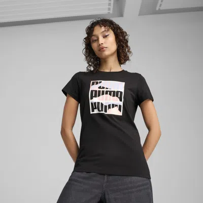Puma Graphics Mountain Women's T-shirt In Black