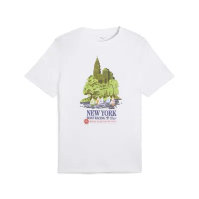 Puma Graphics Nyc Boat T-shirt In White