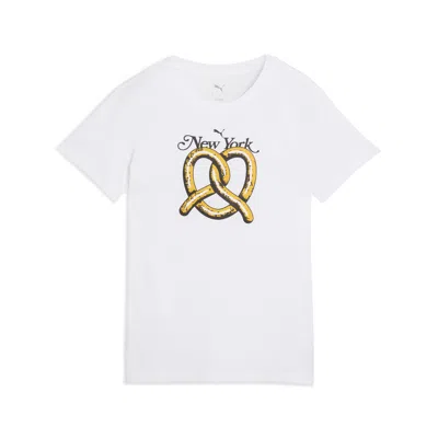 Puma Graphics Nyc Pretzel Women's T-shirt In White