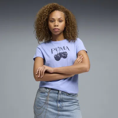 Puma Graphics Pack Women's Cherry Graphic T-shirt In Purple