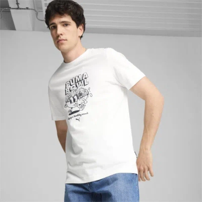 Puma Graphics  Bowl T-shirt Men In White