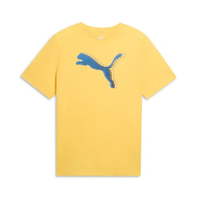 Puma Graphics  Logo Men's T-shirt In Yellow